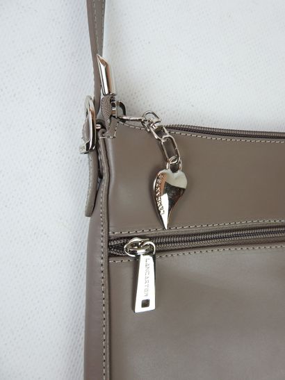 LANCASTER: Shoulder bag grey color. 21 x...
