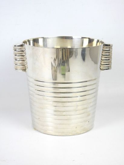 Luc LANEL for CHRISTOFLE: Silver plated champagne...