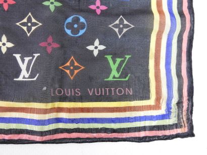 LOUIS VUITTON-PARIS: Black Murakami silk...