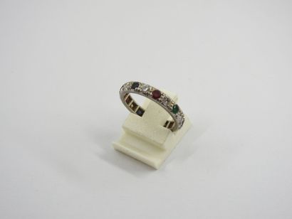 ALLIANCE in white gold 750 thousandth alternating...