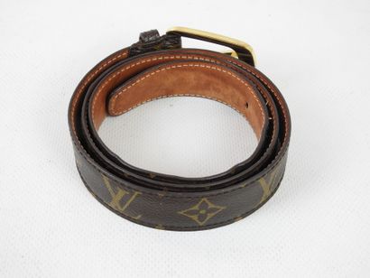 LOUIS VUITTON-PARIS: Belt in monogram canvas....
