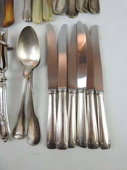 LOT OF silver plated cutlery including CHRISTOFLE:...