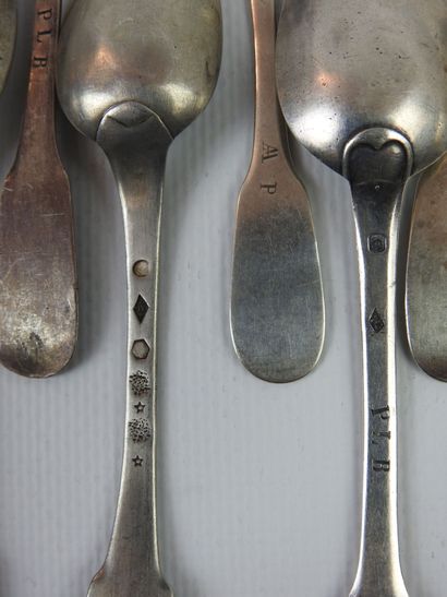 TWENTY COFFEE SPoons in silver model plain....