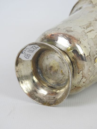 TIMBALE tulip in silver. Marked early 19th...