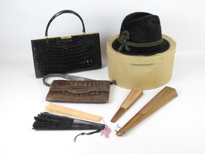 LOT OF LEATHERWARE including two handbags,...