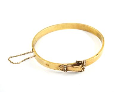 Rigid BRACELET in yellow gold 750 thousandths,...