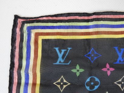 LOUIS VUITTON-PARIS: Black Murakami silk...