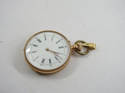 Yellow gold collar watch 750 thousandths....