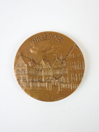 Bronze medal of the city of Orleans for Joan...