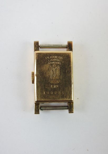 LIP : Tank woman watch, gold plated 40 microns....
