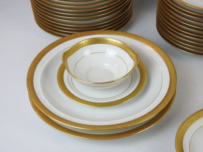 LIMOGES: Part of a table service in white...