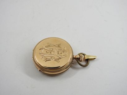 Yellow gold collar watch 750 thousandths....