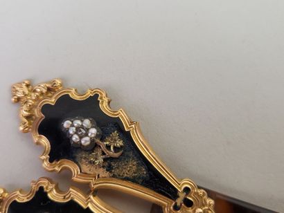 18K (750°/°°) yellow gold and tortoiseshell...