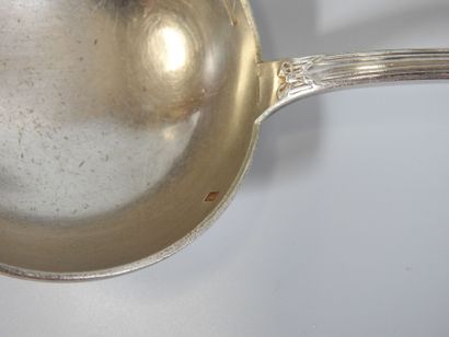 CHRISTOFLE: Gallia tumbler and ladle in silver...