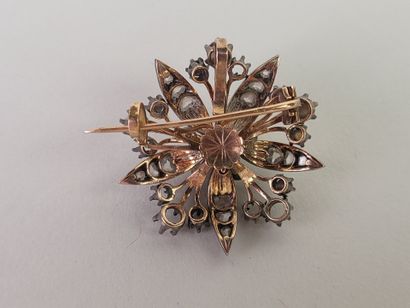 Brooch pendant in 18K yellow gold (750°/°°)...