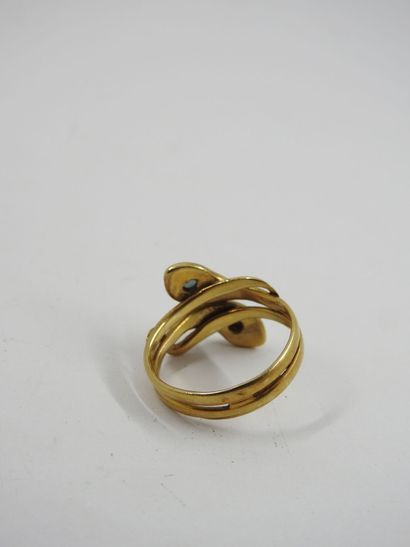 RING SERPENT in yellow gold 750 thousandth,...