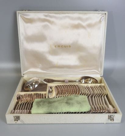 ERCUIS: silver-plated metal MENAGERE shell...
