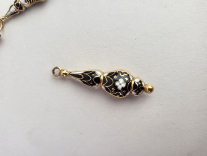 Small lot of 3 jewels in yellow gold 18K...
