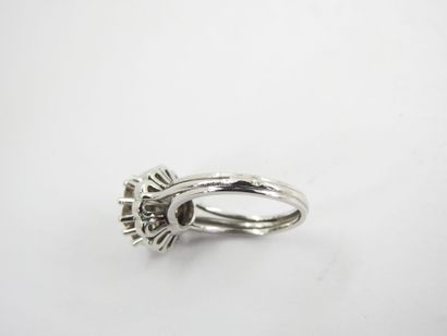White gold and platinum FLOWER RING set with...
