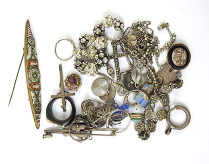 Lot of silver and fancy jewelry including...