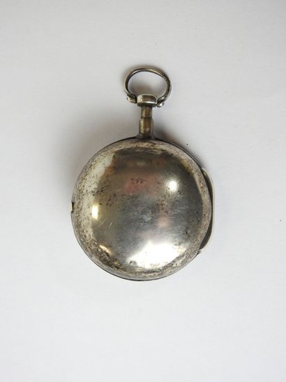 OIGNON WATCH in silver with white enamelled...