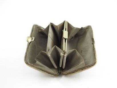 MONEY HOLDER in shagreen, grey interior....