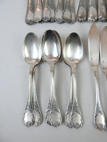 CHRISTOFLE: Part of a silver plated cutlery...