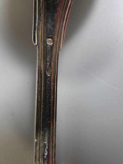 MENAGERE comprising 18 silver cutlery pieces,...
