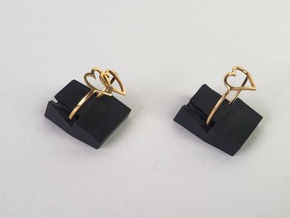 Lot of 2 rings in yellow gold 18K (750°/°°)...
