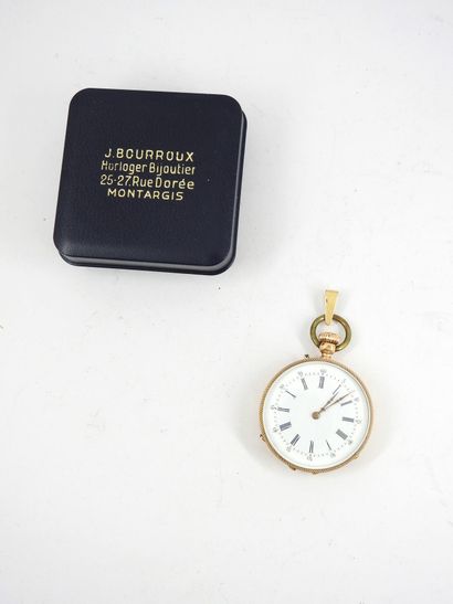 Yellow gold collar watch 750 thousandths....