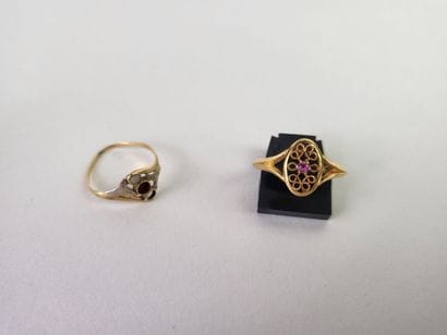 Medallion ring in 18K (750°/°°) yellow gold...