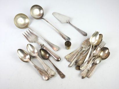 LOT of silver plated cutlery including serving...