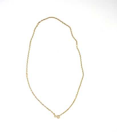 Choker in yellow gold 750 thousandths decorated...