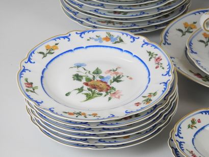 Ch. FIELD HAVILAND: Porcelain dinner service...