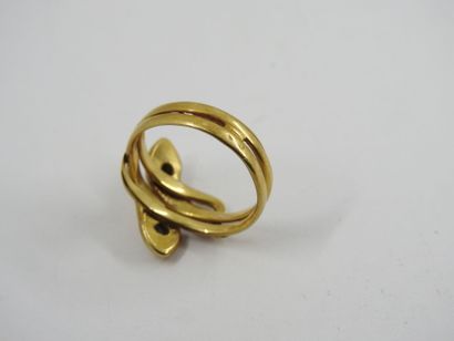 RING SERPENT in yellow gold 750 thousandth,...