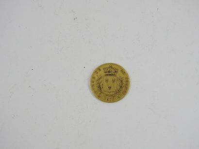 MONEY 20 francs gold 1815 Louis XVIII king...