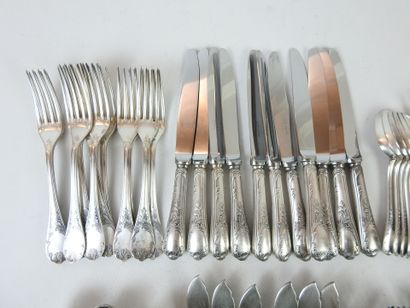 CHRISTOFLE: Part of a silver plated cutlery...