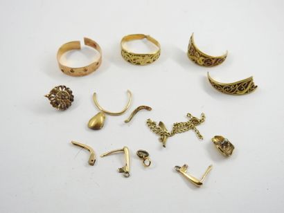 Gold jewelry 750 thousandth, broken. Gross...