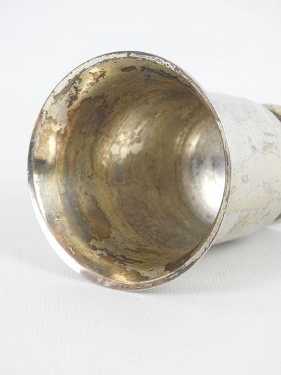 TIMBALE tulip in silver. Marked early 19th...