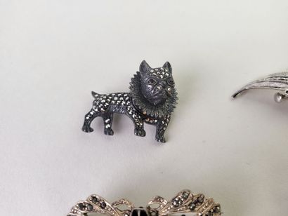 Lot of 6 antique silver brooches (800°/°°...