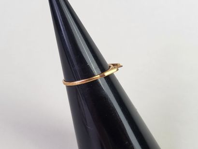 Lot of 3 ring settings in 18K yellow gold...