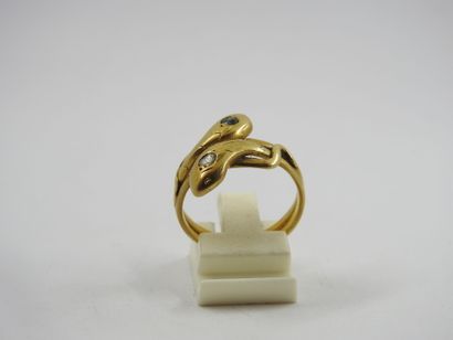 RING SERPENT in yellow gold 750 thousandth,...