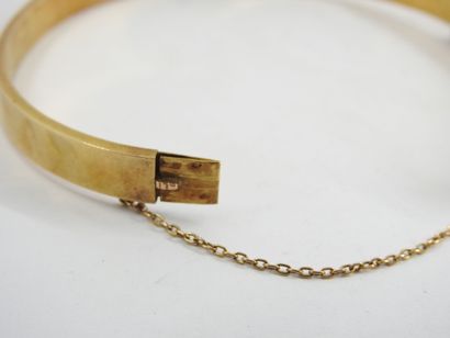 Rigid BRACELET in yellow gold 750 thousandths,...