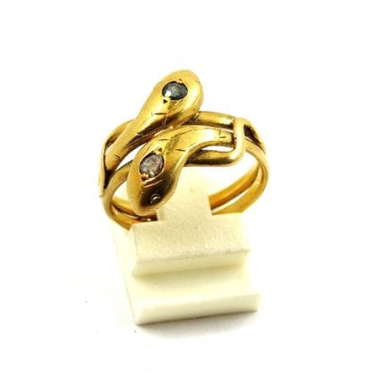 RING SERPENT in yellow gold 750 thousandth,...