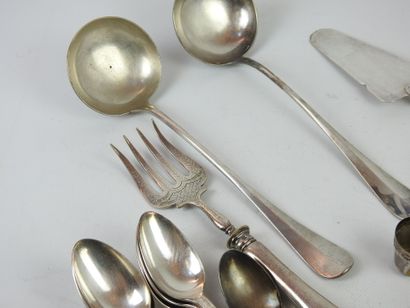LOT of silver plated cutlery including serving...