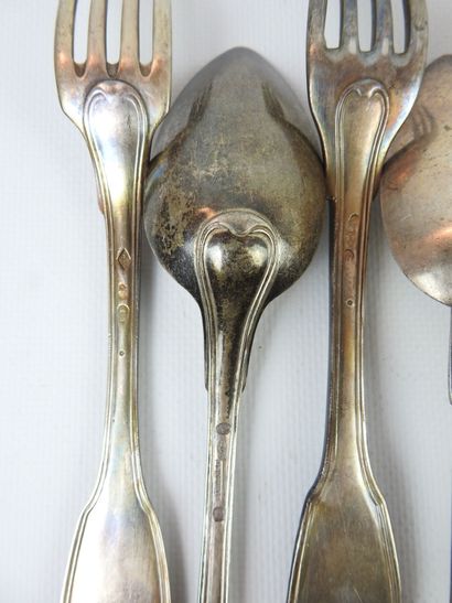 LARGE CUTLERY. Twelve large forks and twelve...