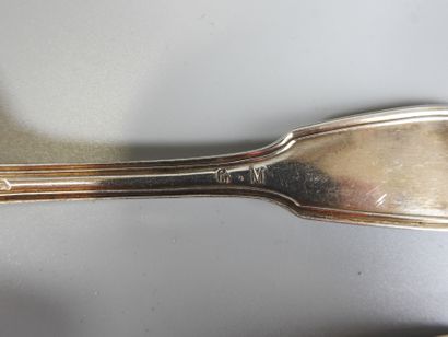 MENAGERE comprising 18 silver cutlery pieces,...