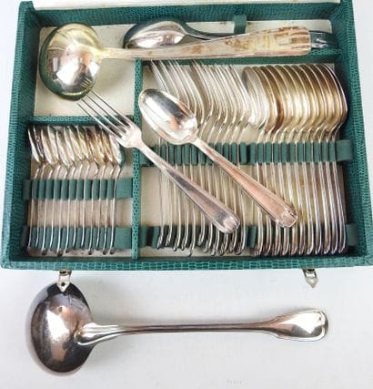 Silver-plated metal KITCHEN comprising twelve...