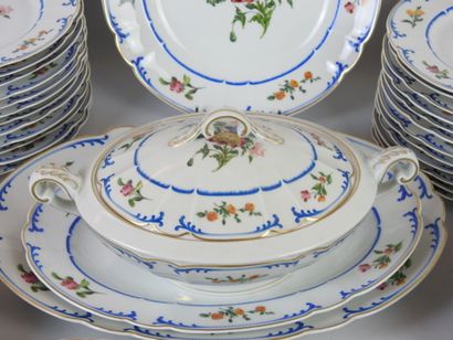 Ch. FIELD HAVILAND: Porcelain dinner service...