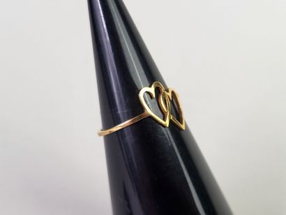 Lot of 2 rings in yellow gold 18K (750°/°°)...